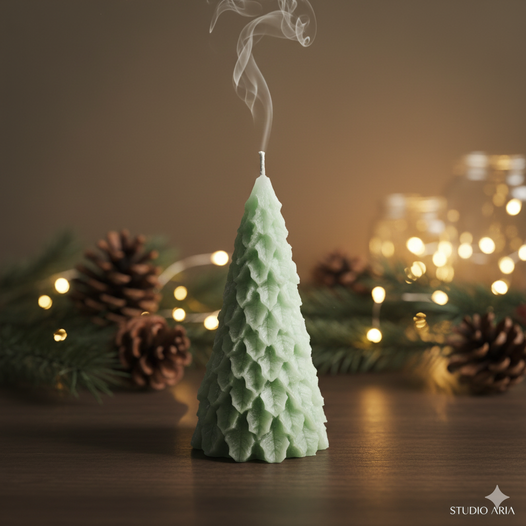 Lemon Frost Christmas Tree Candle