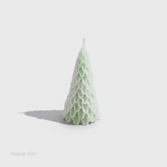 Lemon Frost Christmas Tree Candle