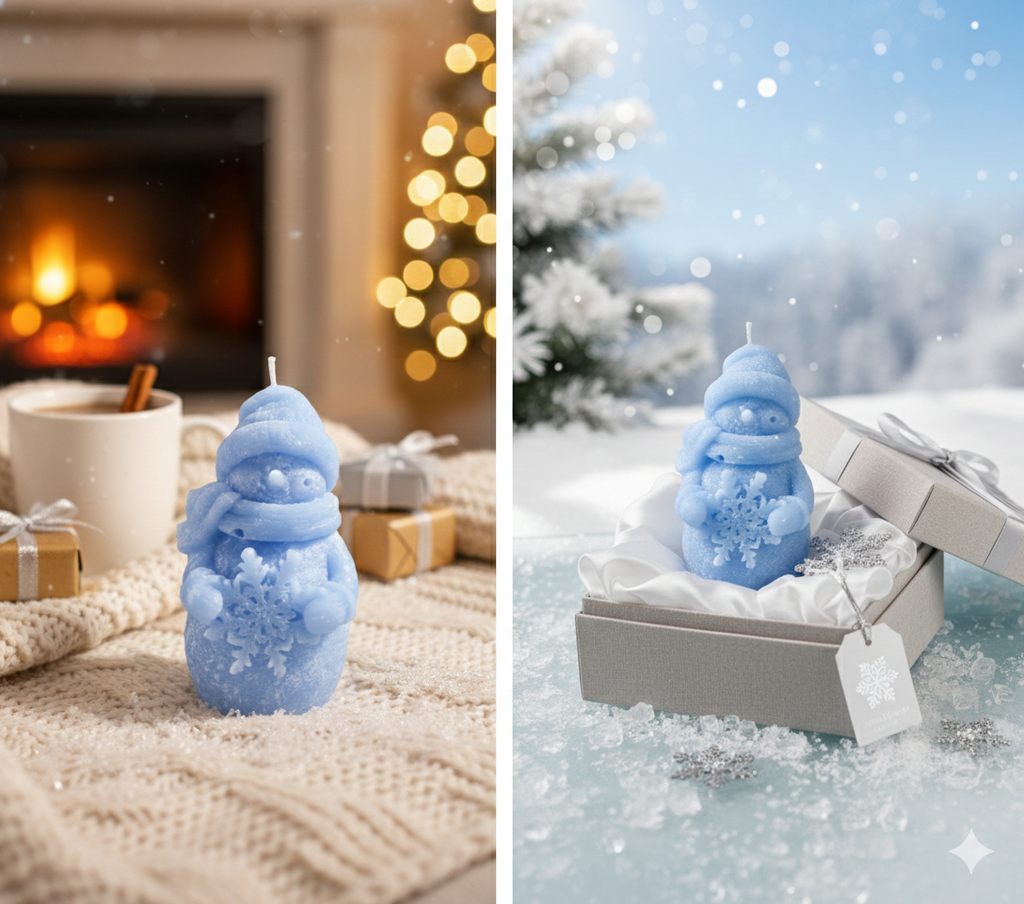 Winter Peace: Calming Lavender Essential Oil Snowman Decor