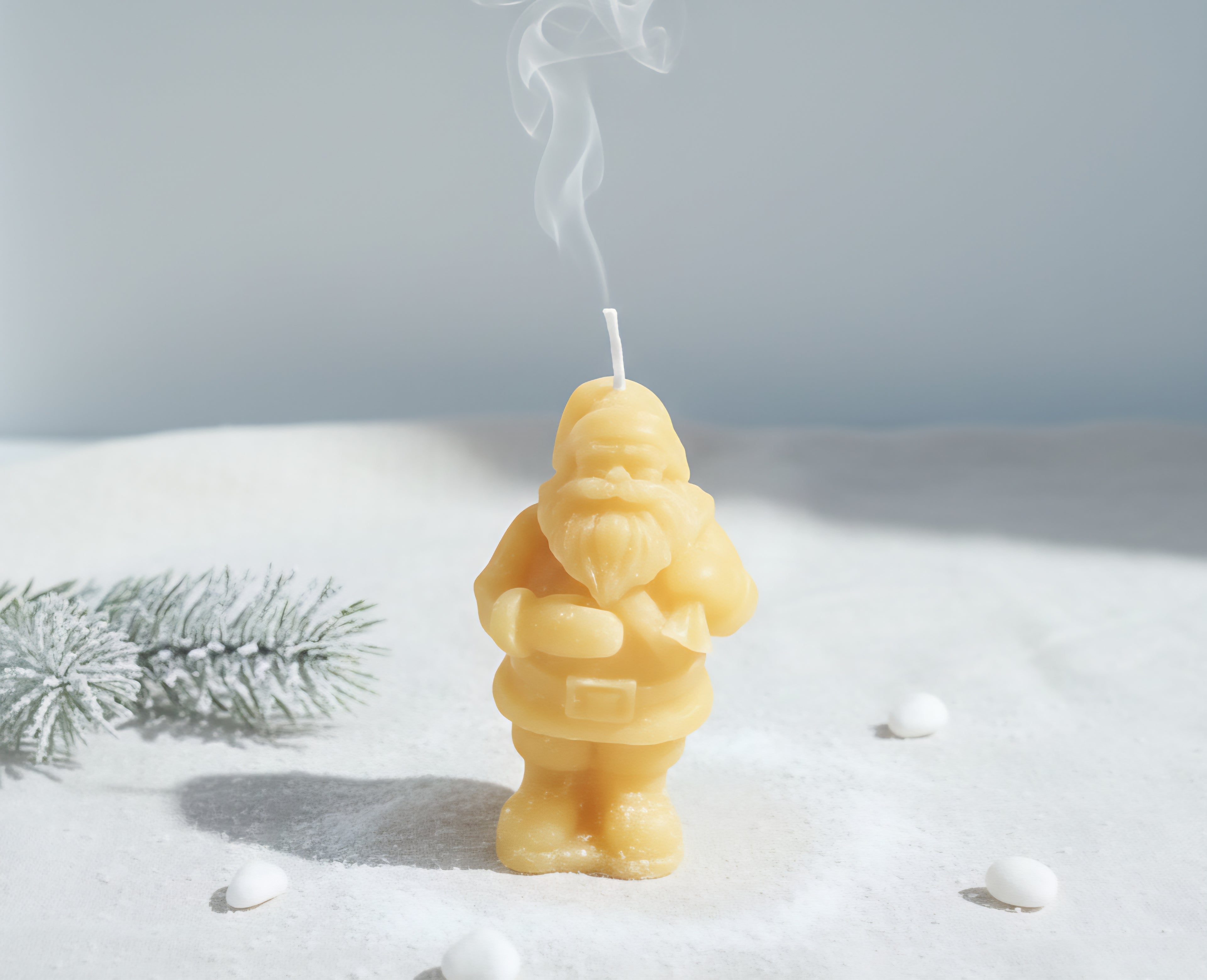Pure Beeswax Santa Claus Figurine Candle