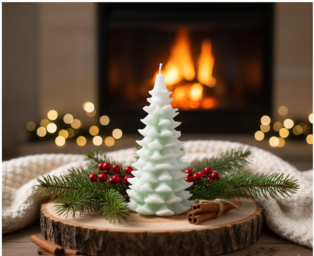 Holiday Sparkle Tree: Lemongrass & Rosemary Essential Oil Candle