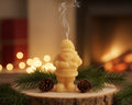 Pure Beeswax Santa Claus Figurine Candle